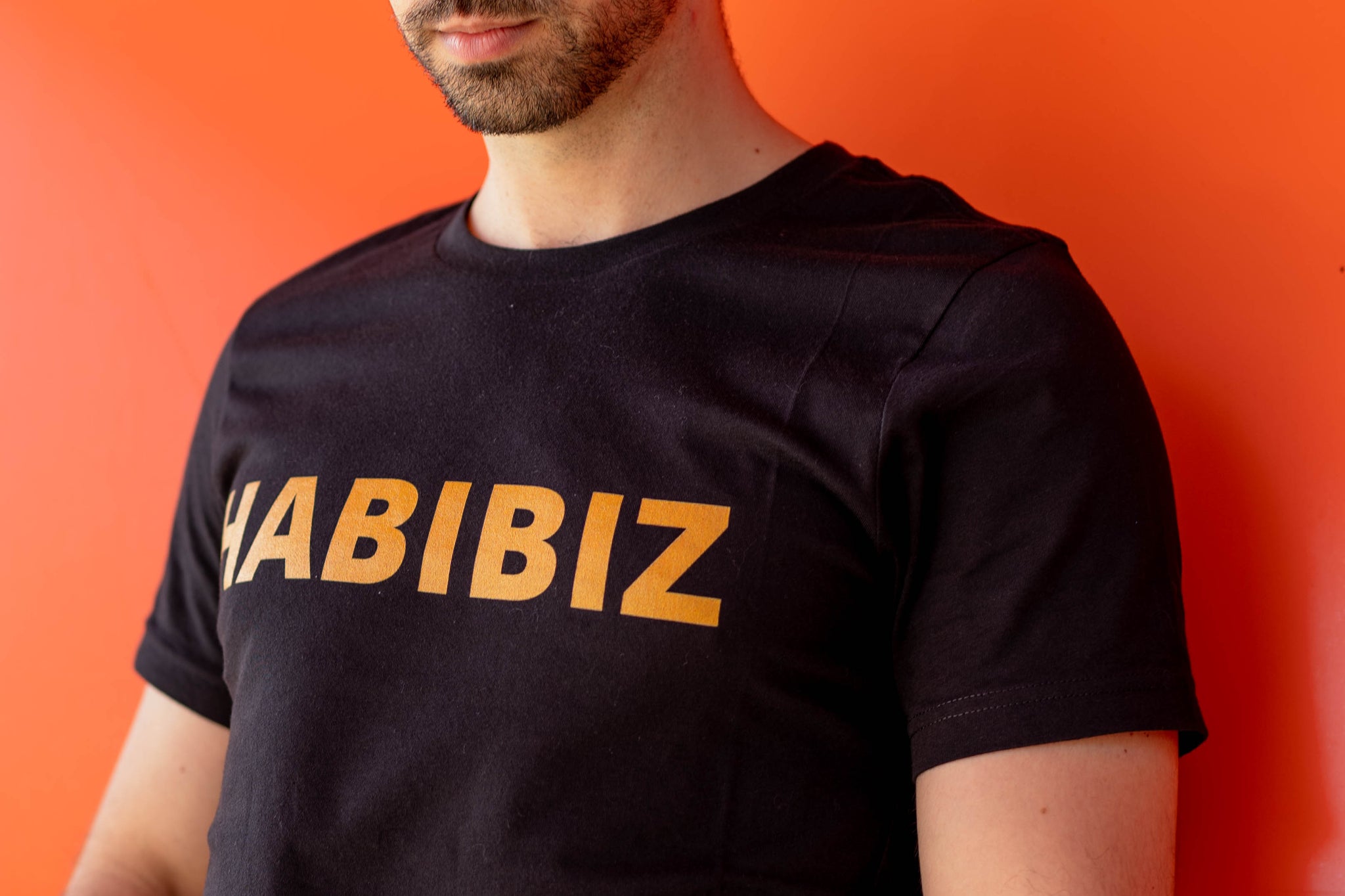 close up of habibiz t shirt